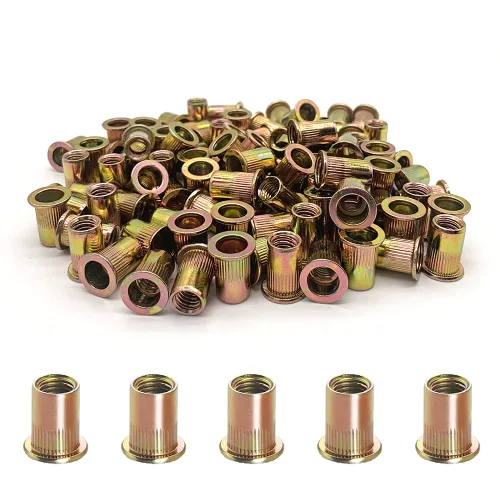 Vista 15 de Kit surtido de tuercas de remache de acero inoxidable de 50 piezas, tuercas de remache de acero inoxidable 1/4"-20