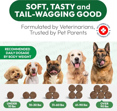 Vista 8 de Masticables calmantes de cáñamo para perros – 170 masticables calmantes para perros – Golosinas para aliviar la ansiedad – Suplemento avanzado