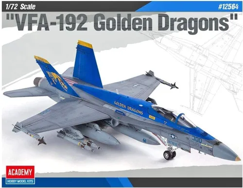 Vista 5 de Academy 1:72 - F/A-18C USNV FA-192 Dragones de Oro