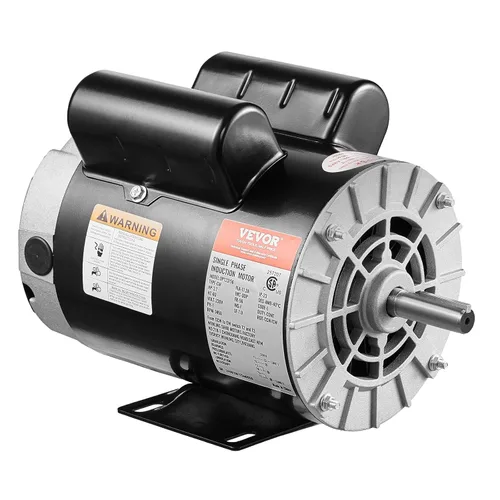 Vista 10 de VEVOR Motor Eléctrico de Compresor de Aire de 2 HP, 115/230V, 20/10 Amperios, Marco 56 3450 RPM, Eje Claveado de 5/8 Pulgadas, Longitud de Eje