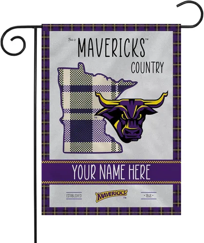 Vista 92 de Rico Industries NCAA Country - Bandera de jardín personalizada con diseño a cuadros