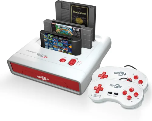 Retro-Bit Super Retro Trio HD Plus 720P Sistema de consola 3 en 1 - Puerto HDMI - para juegos originales de NESSNES Super Nintendo y Sega Genesis -