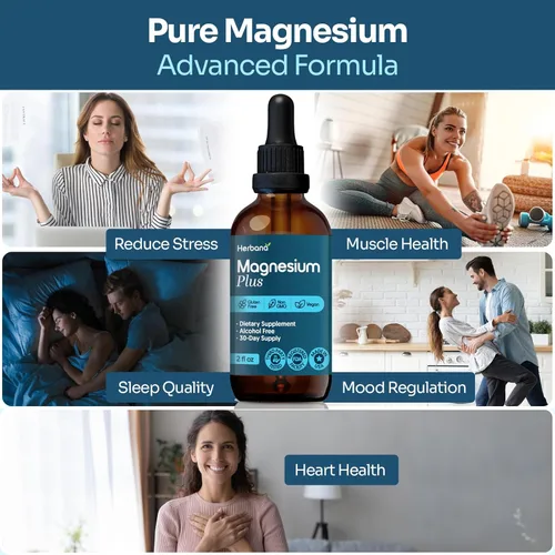 Vista 2 de Magnesium Complex Plus Gotas líquidas de 2 onzas líquidas – Citrato de magnesio avanzado, glicinato, L-treonato con vitaminas B6, D, C suplemento