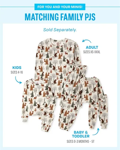 Vista 4 de The Children's Place Baby Family Matching, Fall Harvest Pajama Sets, Cotton