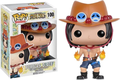 Vista 2 de POP Portgas D. Ace Funko Pop! Figura de vinilo de una pieza (incluye funda protectora compatible con POP Box), multicolor, 3.75 pulgadas