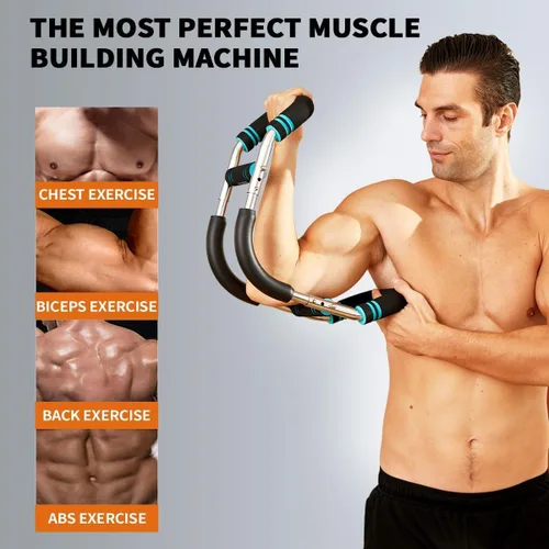 Vista 2 de Entrenador de Brazo Ajustable Power Twister de 18 a 45 kg, Fortalecedor de Ejercicio Mejorado de Antebrazo, Tríceps y Pecho, Máquina de Ejercicio