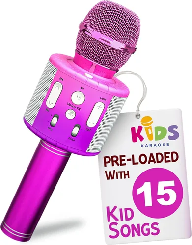 Vista 11 de Move2Play, Micrófono de karaoke de Navidad Incluye canciones precargadas y Bluetooth Juguete para niños de todas las edades 2, 3, 4, 5, 6+ años