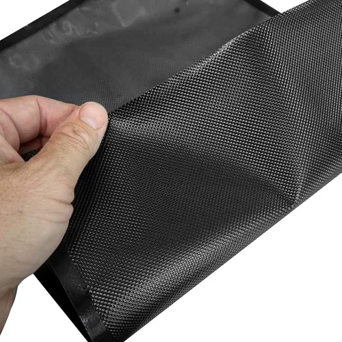 Vista 3 de Bolsas de diamante - Bolsas de sellado al vacío 5mil - 50 bolsas (Negro/Transparente, 11x16)