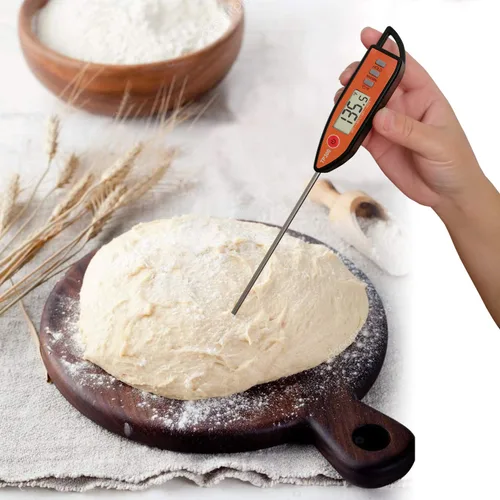 Vista 6 de Termómetro digital para carne y leche, sonda de lectura instantánea para cocinar, barbacoa, parrilla, freír, asar y hornear