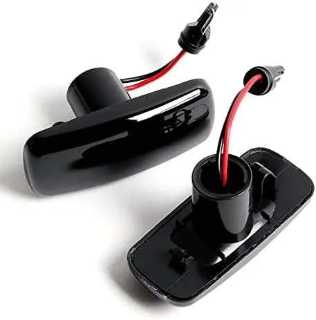 Vista 2 de Luz LED ámbar de lente ahumada de posición delantera y lateral delantera, compatible con Dodge Charger 2005-2006, Dodge Avenger, Dodge Caliber