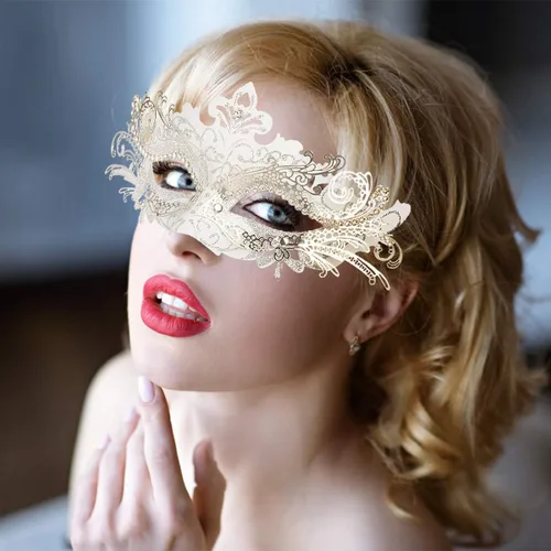 Vista 7 de Hoshin - Máscara para baile de máscaras, decoraciones de Mardi Gras, máscaras venecianas para mujer