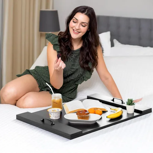 Vista 6 de Cubierta para estufa de tabla de fideos con asas, cubierta superior de estufa eléctrica y de gas de madera rústica, decoración de cocina de granja