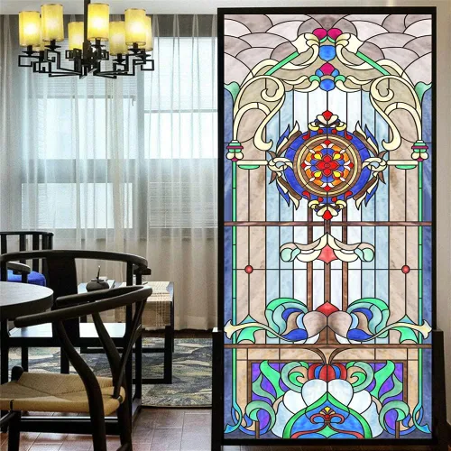 Vista 12 de Película de privacidad para ventanas, estilo diamante, vidrio manchado, sin pegamento, adherencia estática, calcomanías decorativas esmeriladas