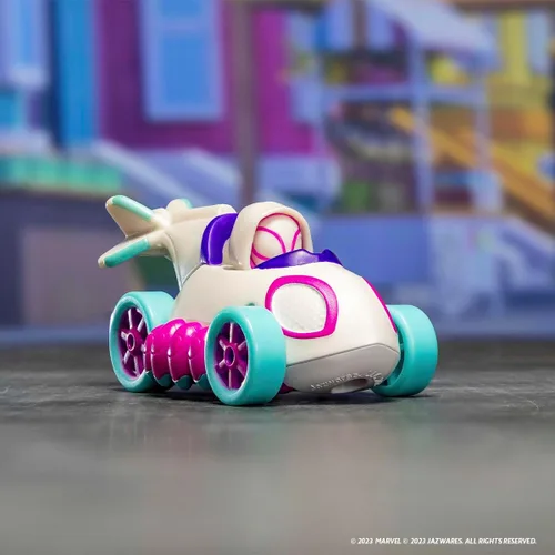 Vista 5 de Spidey and his Amazing Friends Coche de carreras Amazing Metals escala 1:64 (Ghost-Spider)