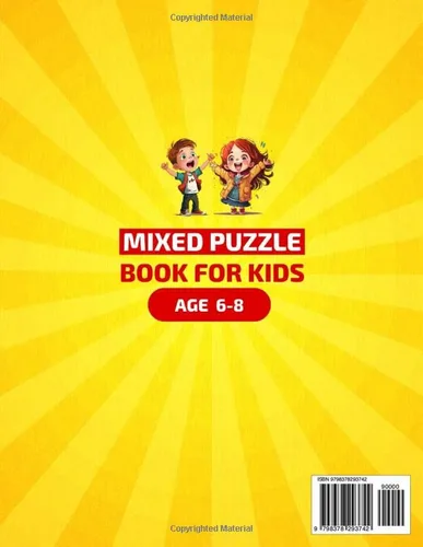 Vista 2 de MIXED PUZZLE BOOK FOR KIDS AGE 6-8 Boost Your Child's Brainpower with Fun and Challenging Word Search, Sudoku, and Maze Puzzles