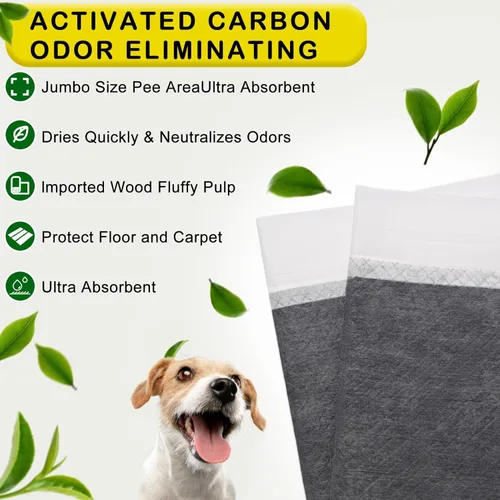 Vista 3 de ELEGX 30 almohadillas de carbón extra grandes de 31 x 47 pulgadas, con control de olor, superabsorbentes, almohadillas desechables gruesas