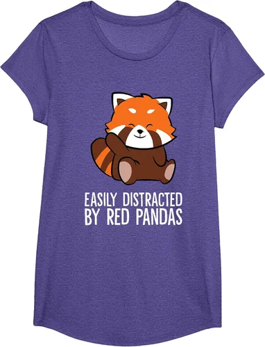 Vista 27 de Red Panda Love Easily Distracted By Red Pandas T-Shirt Asphalt Grey