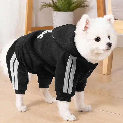 Vista 3 de Sudadera con Capucha para Perros de 4 Patas Mono para Perros Pequeños Ropa para Cachorros Sudadera Pullover para Perros Suéter de Algodón Abrigo