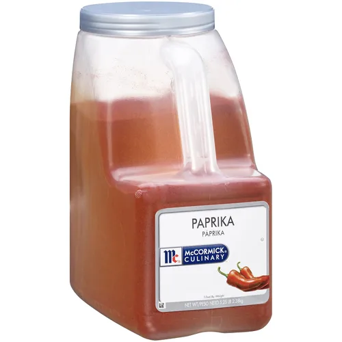 McCormick Culinary Pimentón, 5.25 lb - Un contenedor de 5.25 libras de condimento de pimentón dulce, perfecto con pollo, cerdo, adobos de res y