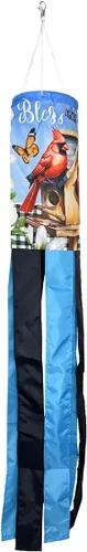 Vista 14 de Briarwood Lane Mariposas y pensamientos Spring Windsock Mason Tarros 40" L