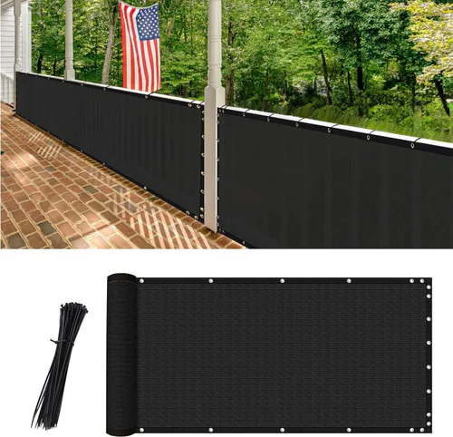 Vista 18 de SEKKVY Valla de privacidad resistente de 3 x 16.4 pies, cubierta de red de malla de bloqueo del 90% para jardín, pared, valla de eslabones de cadena
