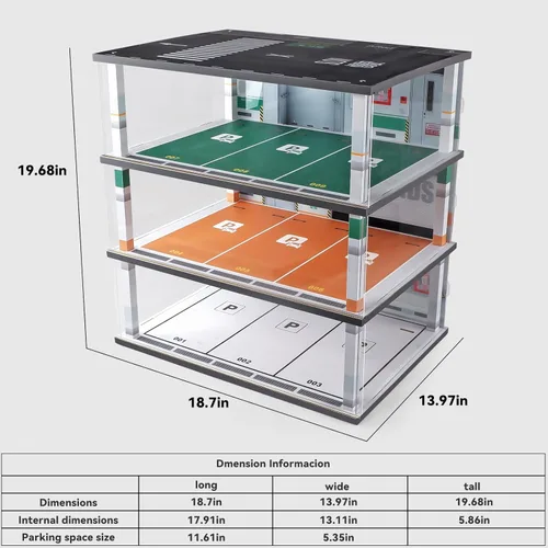 Vista 5 de kivcmds Vitrina modelo de coche a escala 1:18 Diorama Diorama Garage con luces para coches coleccionables de aleación Lego, estante