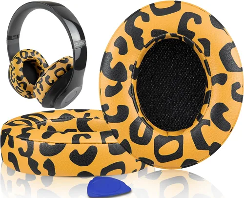 Vista 22 de SoloWIT Almohadillas de repuesto para auriculares Beats Studio 2 y Studio 3 con cable/inalámbricos sobre la oreja, almohadillas para los oídos
