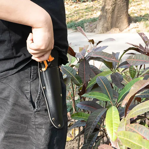 Vista 5 de Black Pruning Shear Bag, Gardening Pruner Shears, Sheath Pruner, Sheath Protective Case, Pruning Shear Tool Belt Holder 9.84 x 3.93 x 0.74 inches
