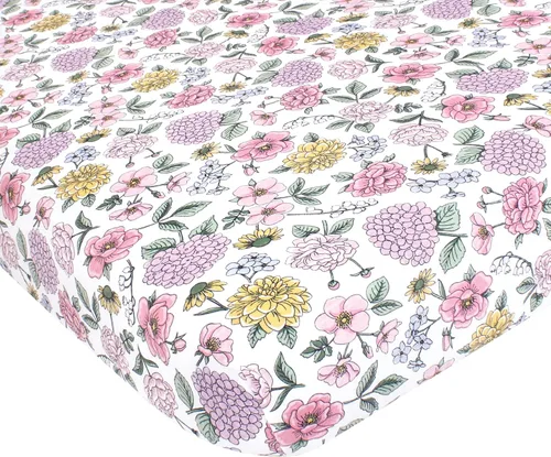 Vista 54 de Hudson Baby Sábana bajera ajustable unisex de algodón para cuna, diseño de animales de granja para niños, talla única