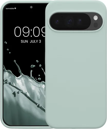 Vista 149 de kwmobile Funda Compatible con Google Pixel 6 Pro - Funda de teléfono de silicona TPU con acabado suave - Azul Arrecife