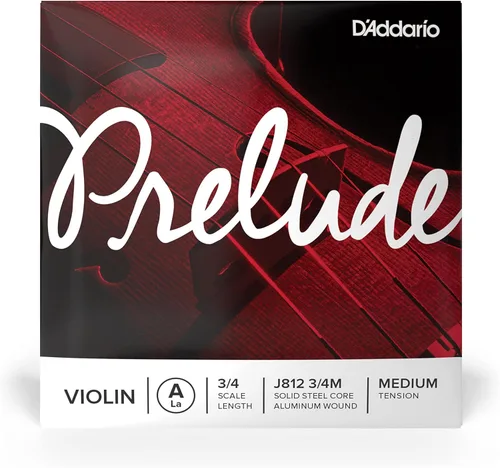 Vista 23 de D'Addario Prelude Cuerdas para violín, J813 3/4M, Tensión media, escala 3/4, cuerda D única