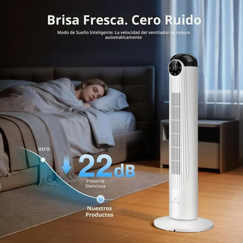Vista 5 de Antarctic Star Ventilador de torre T36, ventilador oscilante sin aspas de motor DC sin escobillas de 36 pulgadas con control remoto, 6 velocidades