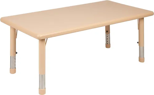 Vista 18 de Flash Furniture Wren - Mesa de actividades rectangular de plástico verde de 24 pulgadas de ancho x 48 pulgadas de largo