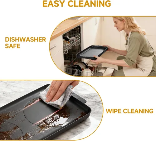 Vista 7 de AMZCHEF Portable Indoor Grill: 1800W Electric Grill Griddle with Removable Grill Pan, 5 Temperature Levels & 99 Min Timer Electric Griddle