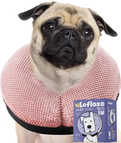 Vista 9 de Loflaze Collar Cono Inflable Suave para Perro Alternativa Después de la Cirugía - Collar Dona E para el Cuello de Perros Grandes Medianos Pequeños