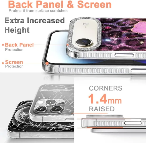 Vista 550 de I-MGAE-IN-AR - Funda diseñada para iPhone 12 y 12 Pro, diseño de mariposa plateada brillante, funda protectora de poliuretano termoplástico, suave