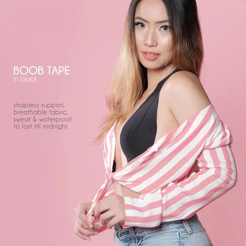 Vista 5 de JEONEKID Cinta de pechos, cinta Bob para pechos grandes, cinta invisible para levantamiento de senos con cubiertas de silicona reutilizables