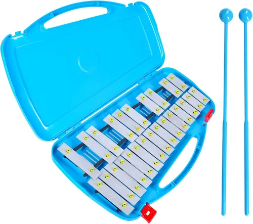 Vista 5 de EASTROCK Xilófono, Glockenspiel de 25 notas, instrumento profesional de xilófono, regalos
