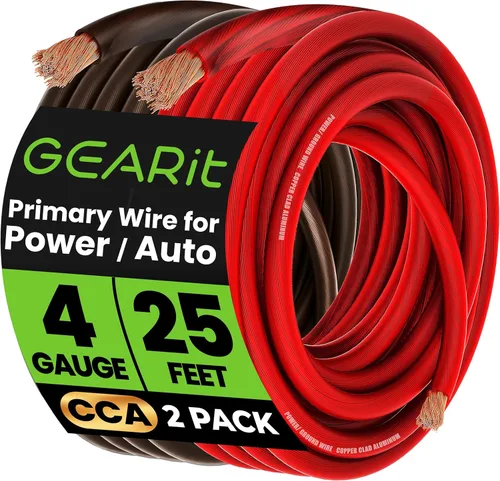 Vista 11 de GEARit Cable de calibre 4, cable eléctrico CCA para alimentación/tierra automotriz, cable de batería, audio para automóvil, RV, kit de cableado