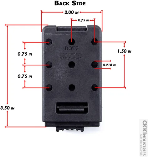Vista 7 de Accesorio de funda con clip para cinturón de combate, diseño de bloqueo OWB (fuera de la cintura), (para cinturones de 1.50-1.75 pulgadas)