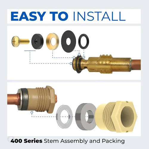 Vista 3 de Kit de reparación de hidrantes de pared Kit de reparación de grifos 500 400 300 Series Accesorios de piezas Interruptor de vacío a presión Grifo al