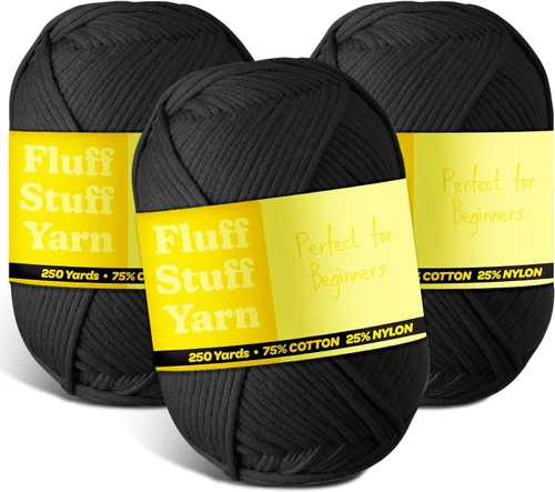 Vista 27 de Hilo suave para ganchillo - Hilo de ganchillo y tejer, hilo para principiantes con puntadas fáciles de ver, hilo Amigurumi de 250 yardas, hilo