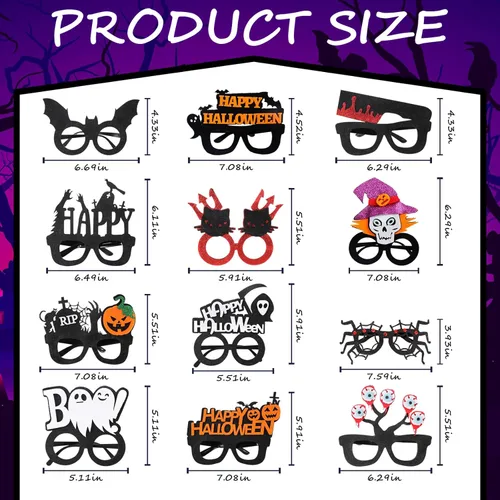 Vista 3 de AEAHALY Halloween Eyeglasses for Party Favor