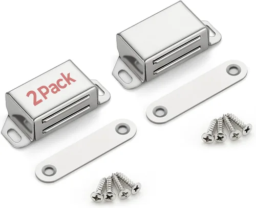 Imanes de Puerta de Gabinete Ravinte, Cierre Magnético Fuerte de 13.6kg, Llave Magnética de Alta Resistencia, Cierre Magnético para Puerta de