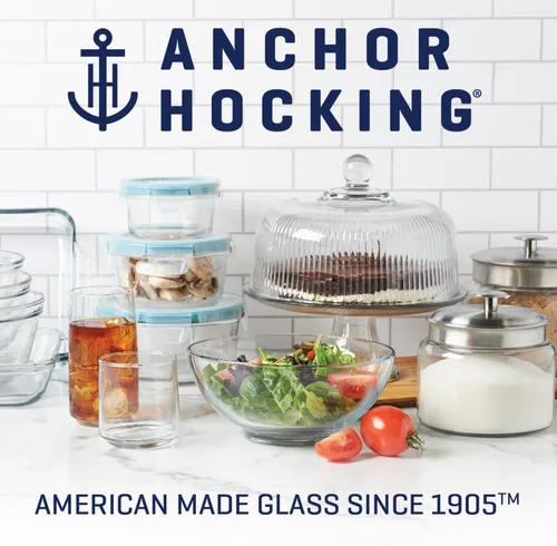 Vista 3 de Anchor Hocking Oven Basics Plato para Pastel y Plato para Hornear de 3 Cuartos Paquete de Valor – Vidrio Templado para Horneado Uniforme, Seguro