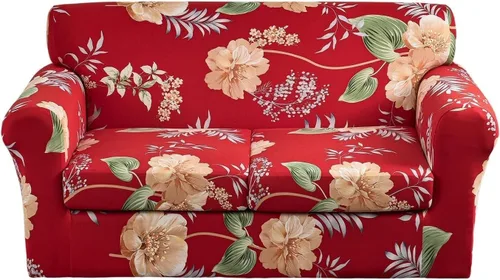 Vista 16 de Fundas elásticas para sofá de 1/2/3 cojines, funda estampada con fundas de cojín de asiento separadas, fundas de sofá lavables, protector de muebles