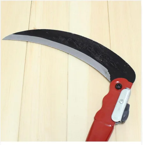 Vista 4 de Plegable Steel Hand Sickle Gardening Farming Weed Remover Scythe Blade Cutter