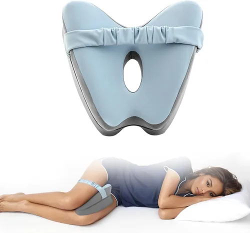 Vista 8 de Almohada de rodilla para personas que duermen de lado, almohada ergonómica de espuma viscoelástica para alinear la columna vertebral, ciática