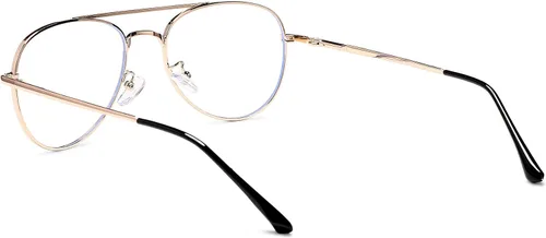 Vista 3 de COASION Blue Light Blocking Glasses for Women Men Full Rim Aviator Screen Filter Eyeglasses Frames Clear Lens