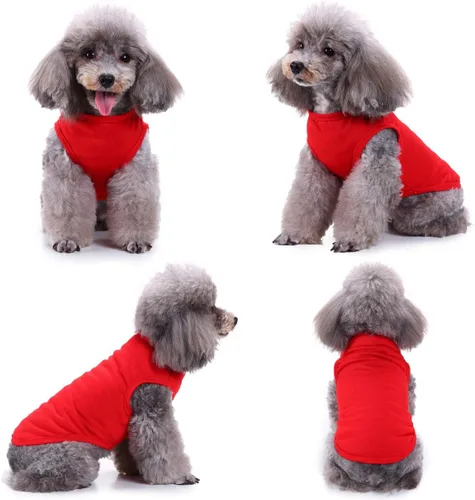 Vista 6 de Camisas para perros, ropa para mascotas, ropa en blanco, 3 piezas, chaleco para cachorro, camiseta sin mangas, trajes suaves y transpirables
